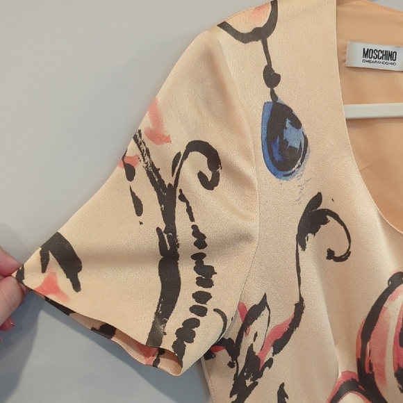 Moschino Mini Dress Cream Rhinestones size 6 - Picture 7 of 16